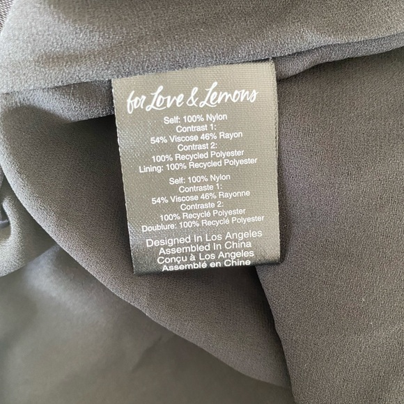 $289 NWT Black For Love And Lemons “Gisela” Mini Dress Sz Medium - Picture 11 of 11